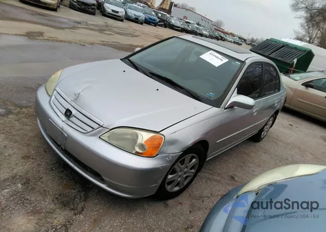 2003 Honda Civic Ex из США, поврежденный, VIN 2HGES26703H614788